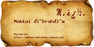 Makkai Ábrahám névjegykártya